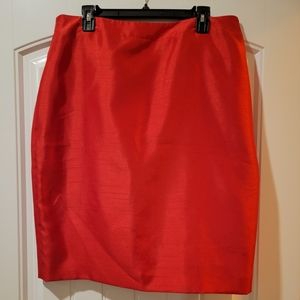 Red Shimmer Pencil Skirt 14